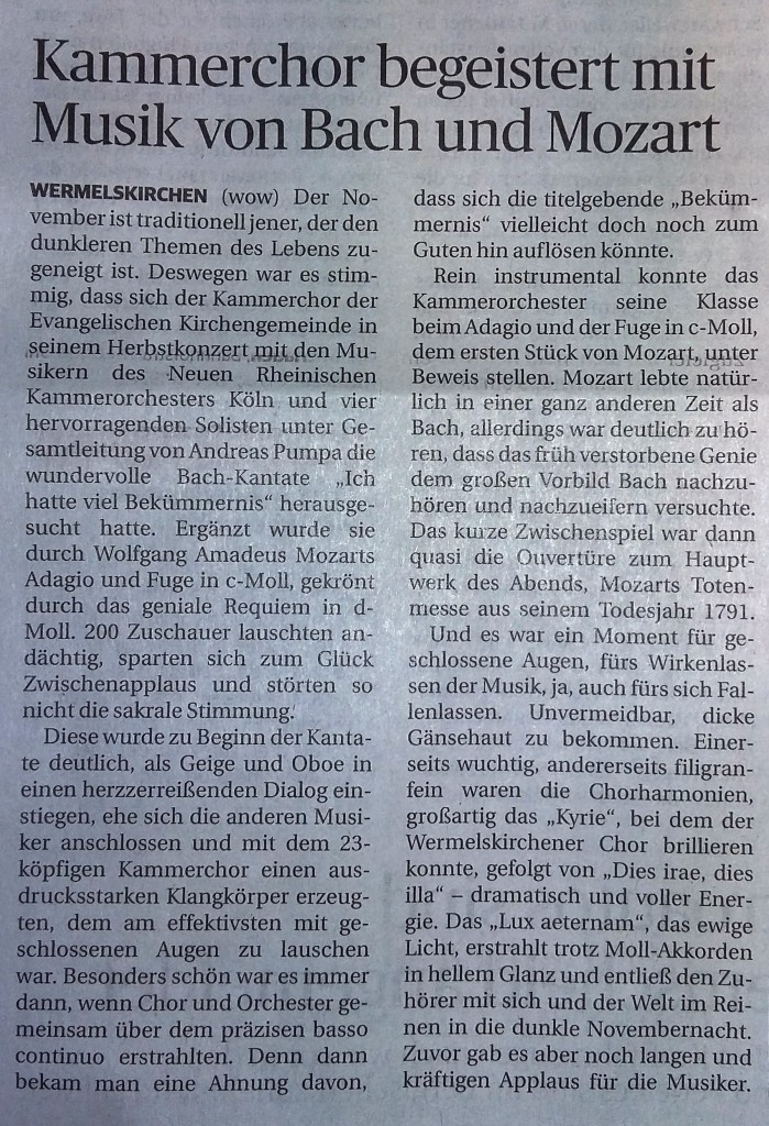 Bergische Morgenpost 10.11.2015